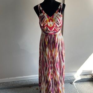 Antonio Melani Maxi Dress Multicolor V Neck Sleeveless